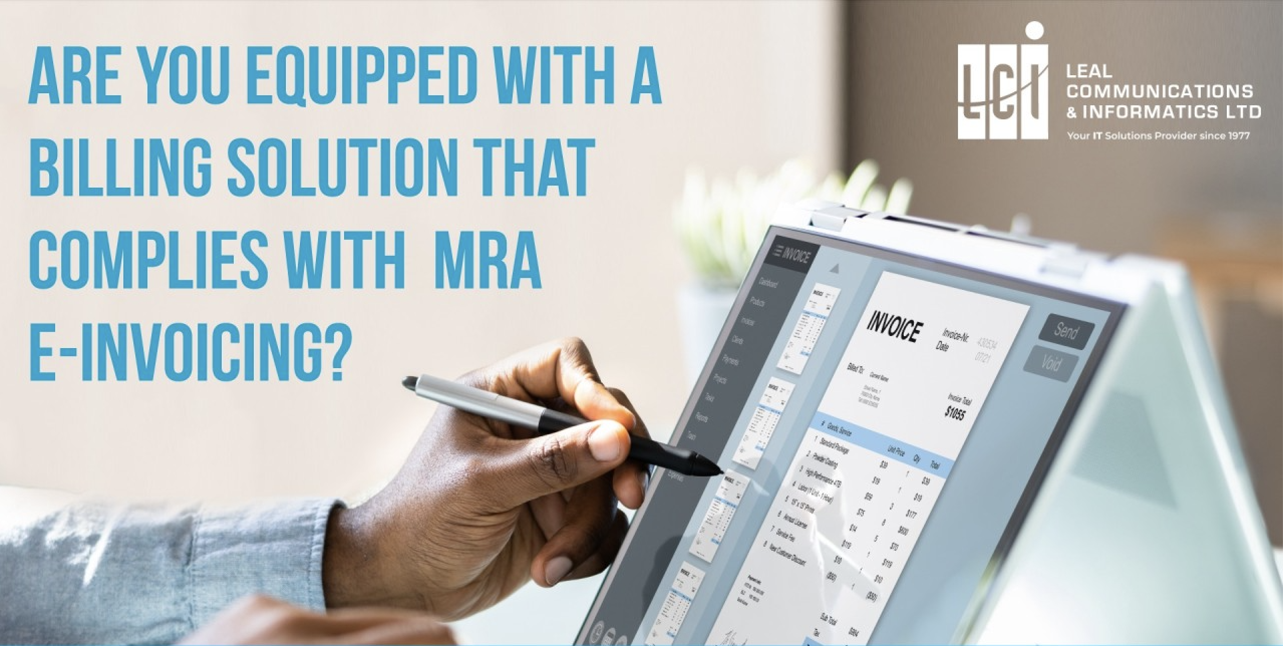 4 Reasons to choose LCI for your E-Billing System /
                            E-Invoicing transition.